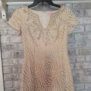 Lilly Pulitzer Gold Cocktail Dress, size 00